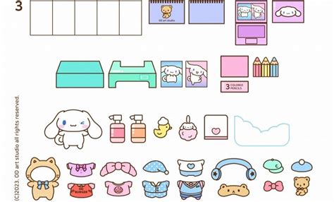 Cinnamoroll Paper Doll House Printable