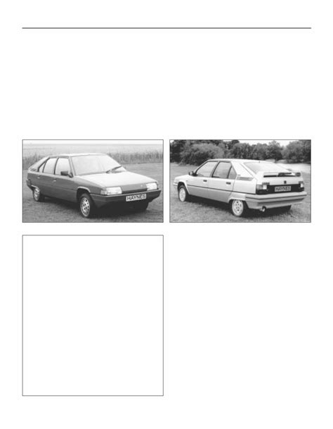 Citroen Bx 14l 16l 19l Gti 16v Service Repair Manual Pdf 1983 1994