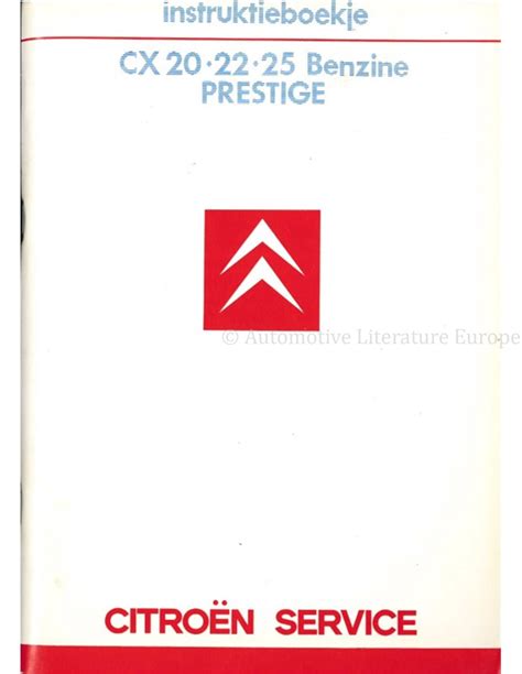 Citroen Cx 1985 Repair Service Manual