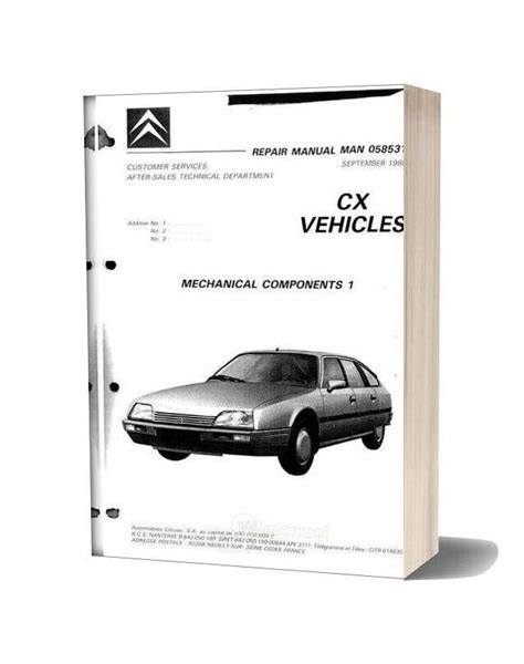 Citroen Cx 1988 1991 Full Service Repair Manual