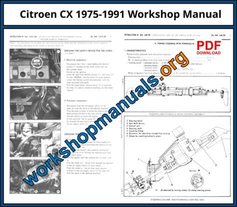 Citroen Cx 1988 1991 Workshop Service Manual Pdf