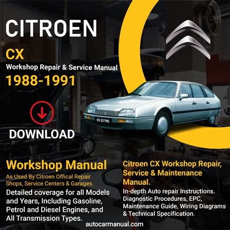 Citroen Cx Car Service Repair Manual Download