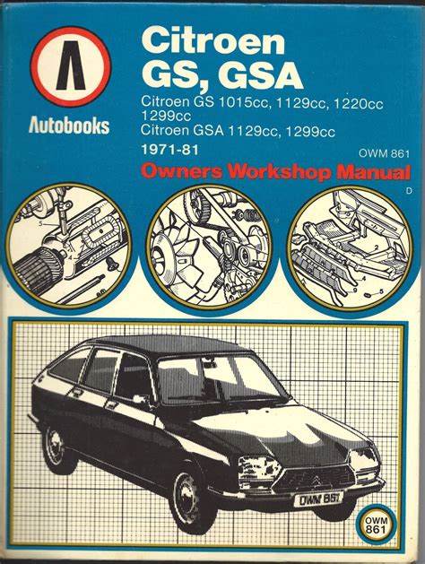 Citroen Gs Gsa 1973 Repair Service Manual