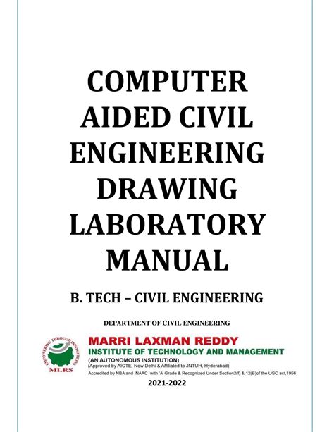 Civil Engineering Cad Drawing Lab Manual