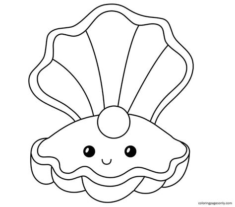 Clam Coloring Sheet