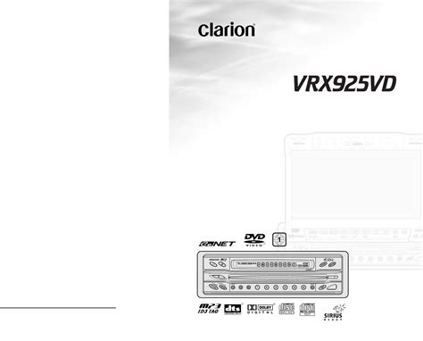 Clarion Vrx925vd Car Video Player Repair Manual