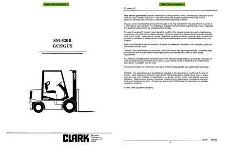 Clark Gcs Gps Standard Forklift Workshop Service Repair Manual Download