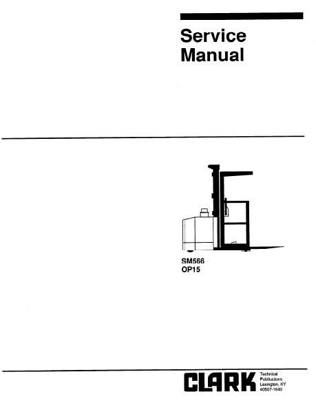 Clark Op15 Service Repair Workshop Manual Download
