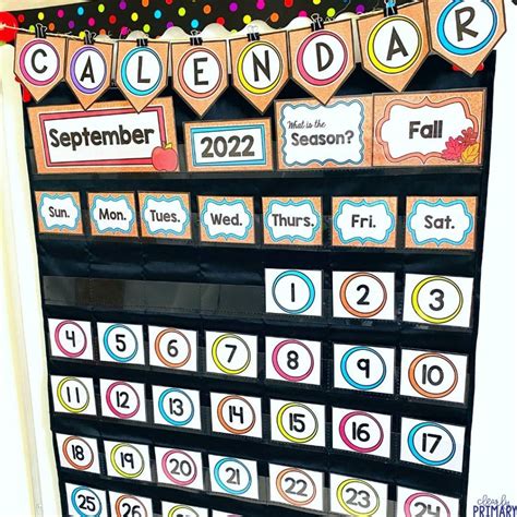 Classroom Calendar Pocket Chart
