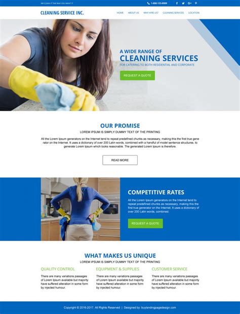 Cleaning Business Website Template