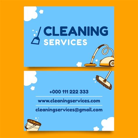 Cleaning Service Business Cards Templates Free