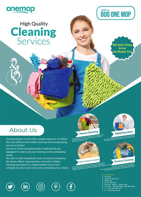 Cleaning Services Leaflet Templates