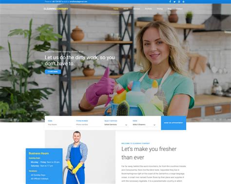Cleaning Website Templates Free