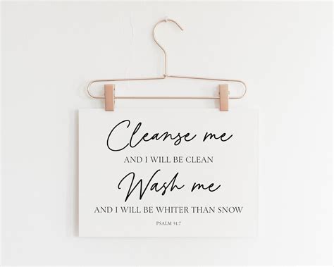Cleanse Me And I Will Be Clean Printable