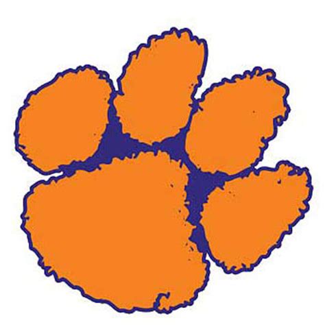 Clemson Paw Template