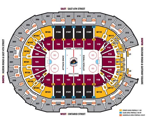 Cleveland Monsters Seating Chart