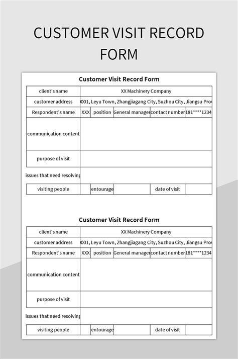Client Visit Report Template