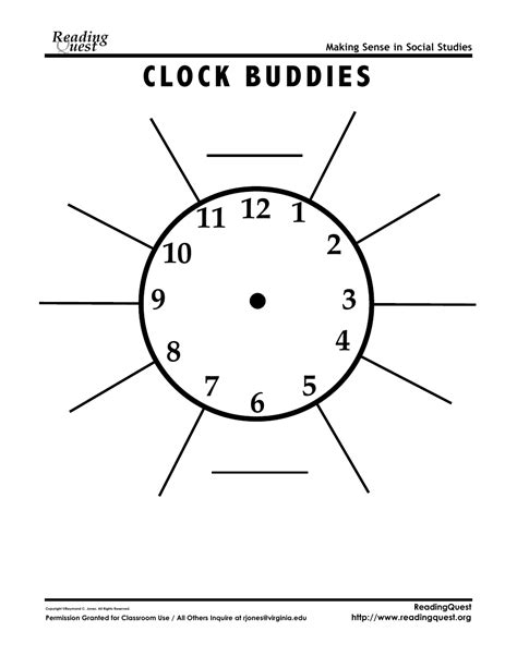 Clock Buddies Template