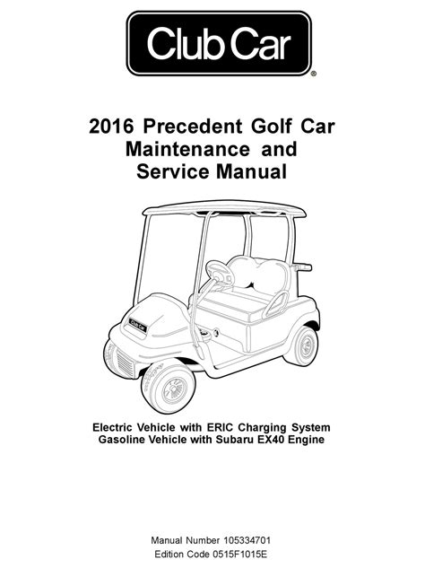 Club Car Precedent Service Manual