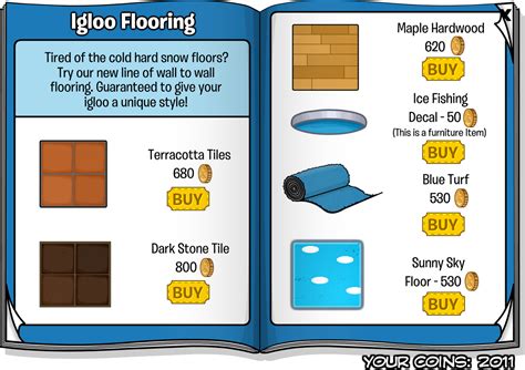 Club Penguin Rewritten Igloo Catalog October