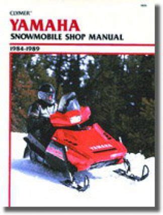 Clymer Yamaha Snowmobile Shop Manual 1984 1989 Service Repair Maintenance