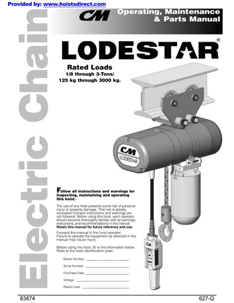 Cm Shopstar Hoist Wiring Diagram