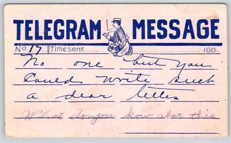 Codeword Used In Victorian Catalogs For Telegram