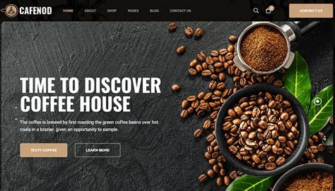 Coffee Cafe Website Templates