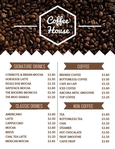 Coffee House Menu Template