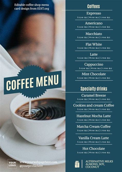 Coffee Shop Menu Template