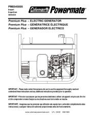 Coleman Powermate Generator Manual