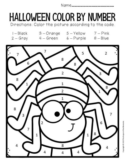 Color By Number Printable Halloween