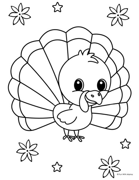 Color Pages Of Turkeys Printable