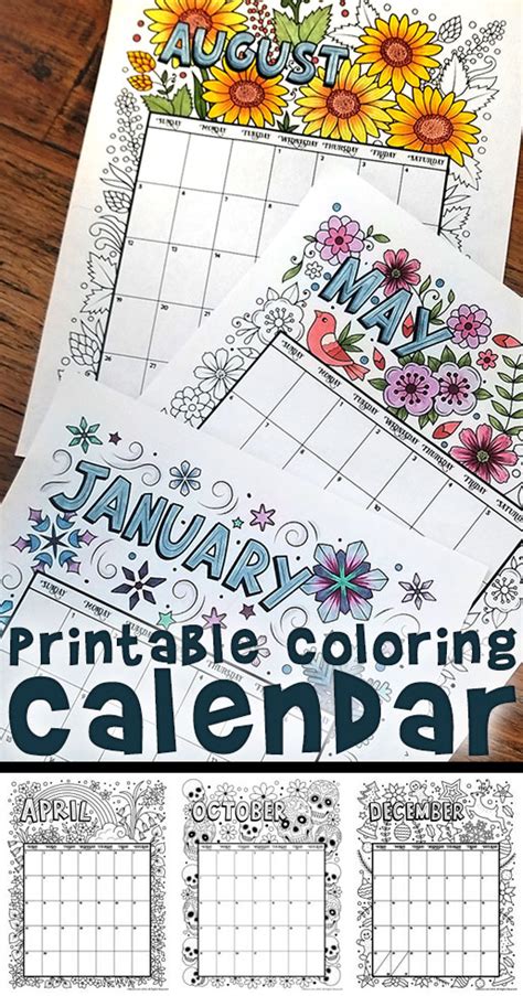 Color Printable Calendars