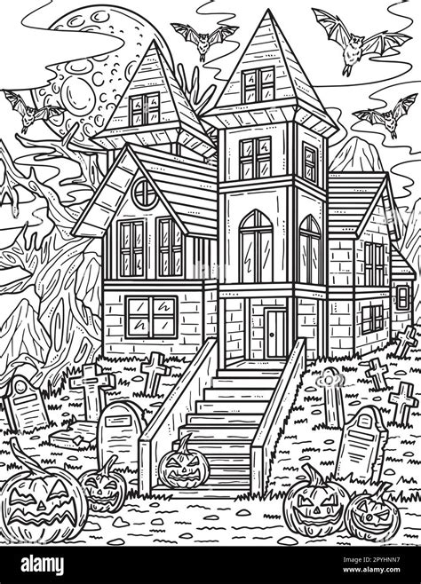 Coloring Haunted House