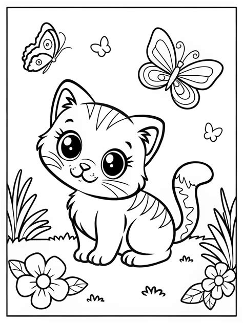 Coloring Pages Kittens Printable