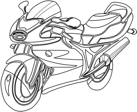 Coloring Pages Motorcycle Printable