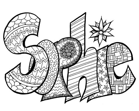 Coloring Pages Names Printable