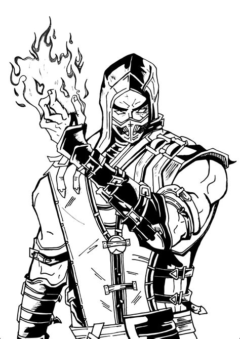 Coloring Pages To Color That Are Printable Mortal Kombat