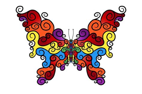 Colour Butterfly Template
