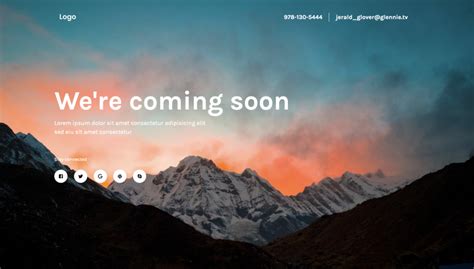Coming Soon Page Html Template