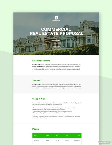 Commercial Property Proposal Template
