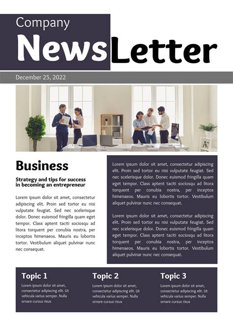 Company Newsletter Templates