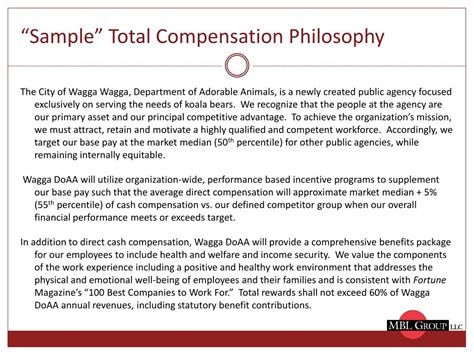 Compensation Philosophy Template