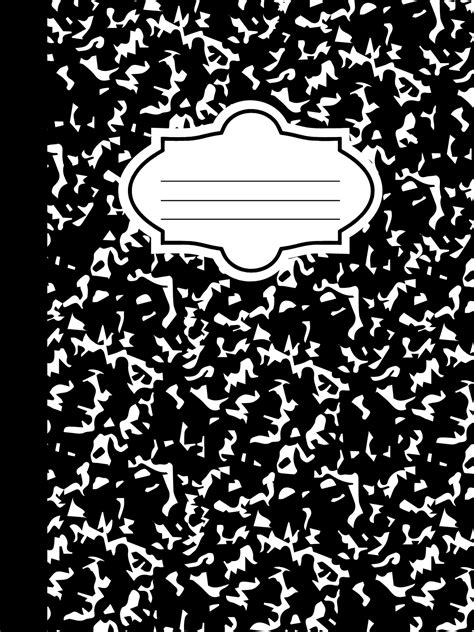 Composition Book Cover Template