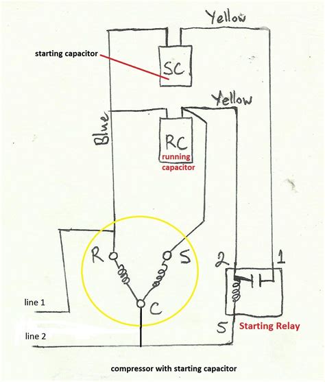 Compressor Wiring Diagram For Capacitors