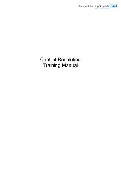 Conflict Resolution Training Manual