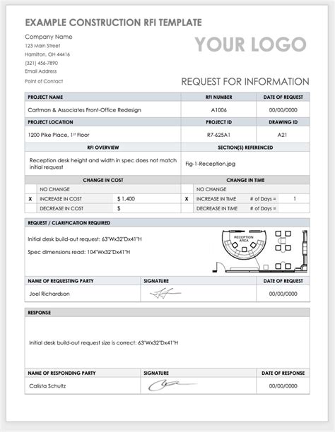 Construction Rfi Template