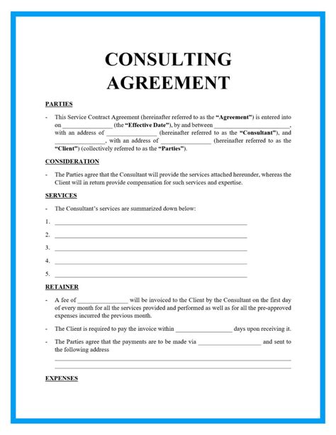 Consultant Contract Template