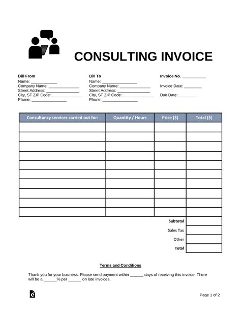 Consultant Invoice Template